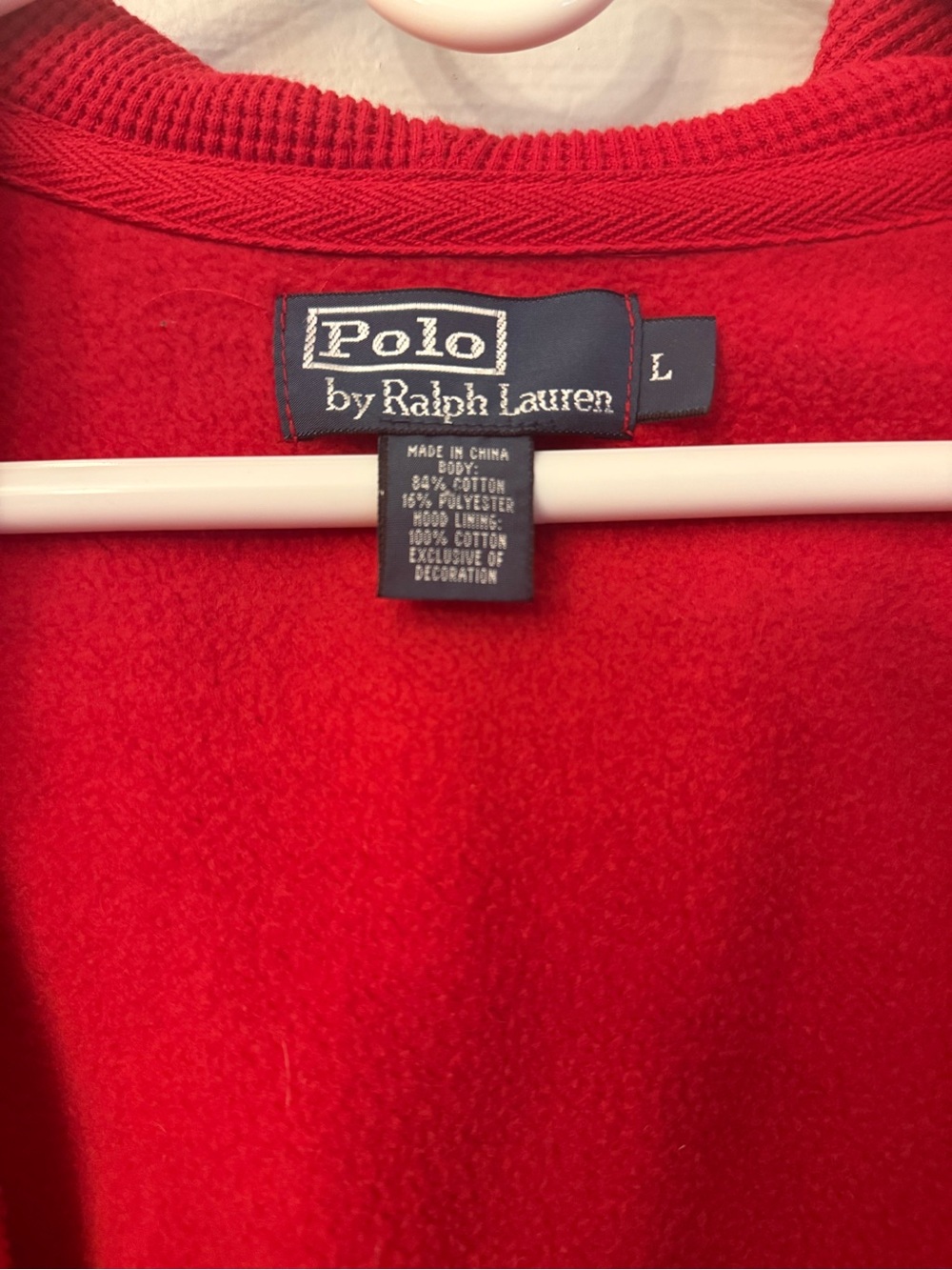 POLO Ralph Lauren Red Zip-up Hoodie - Picture 4 of 6